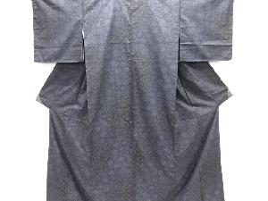 未使用品　仕立て上がり　枝花模様織り出し本場泥大島紬着物(7マルキ)